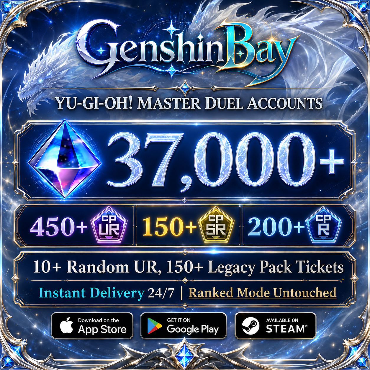 Yu-Gi-Oh! Master Duel Starter Account with 35000+ Gems [Global]