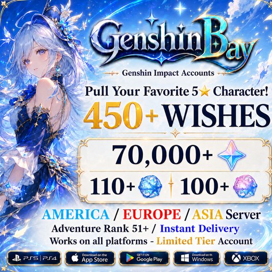 Genshin Impact Reroll Account with Wishes