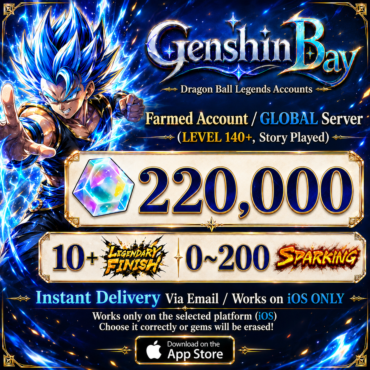 Dragon Ball Legends Farmed Account [iOS]