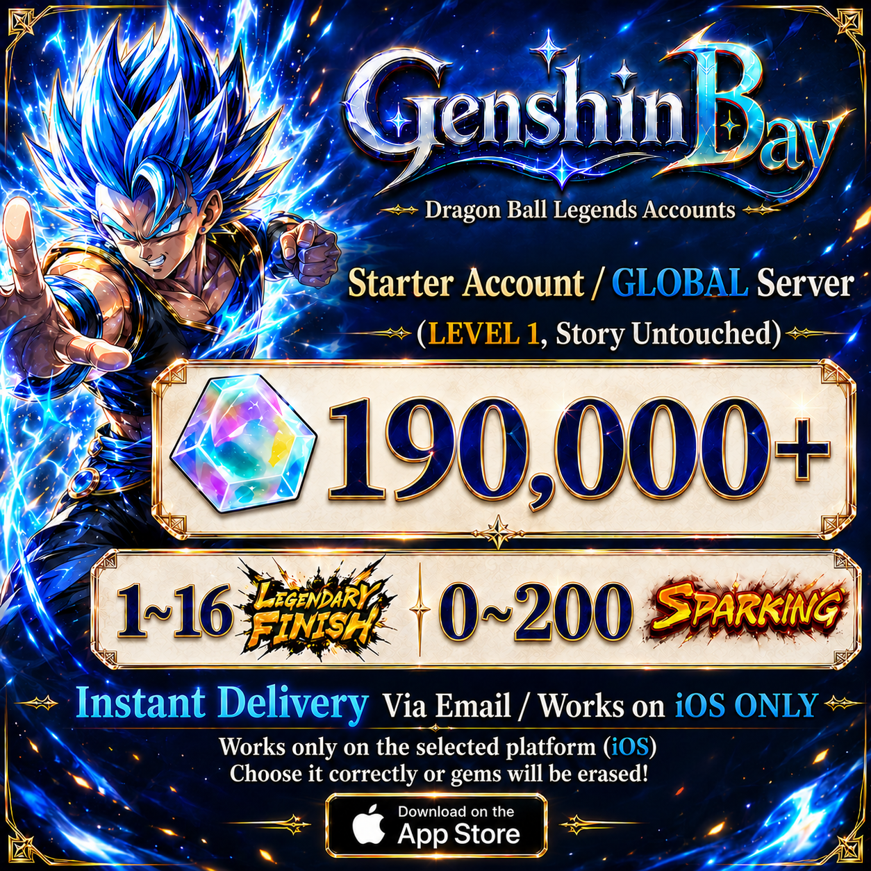 Dragon Ball Legends Starter Account [iOS]