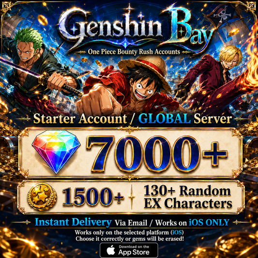 One Piece Bounty Rush Starter Reroll Account [Global – iOS]