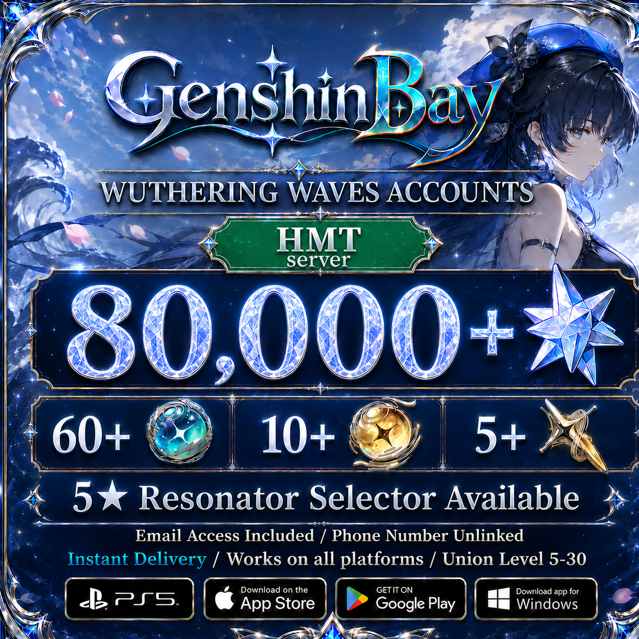 Wuthering Waves Reroll Account with Astrite [HMT]