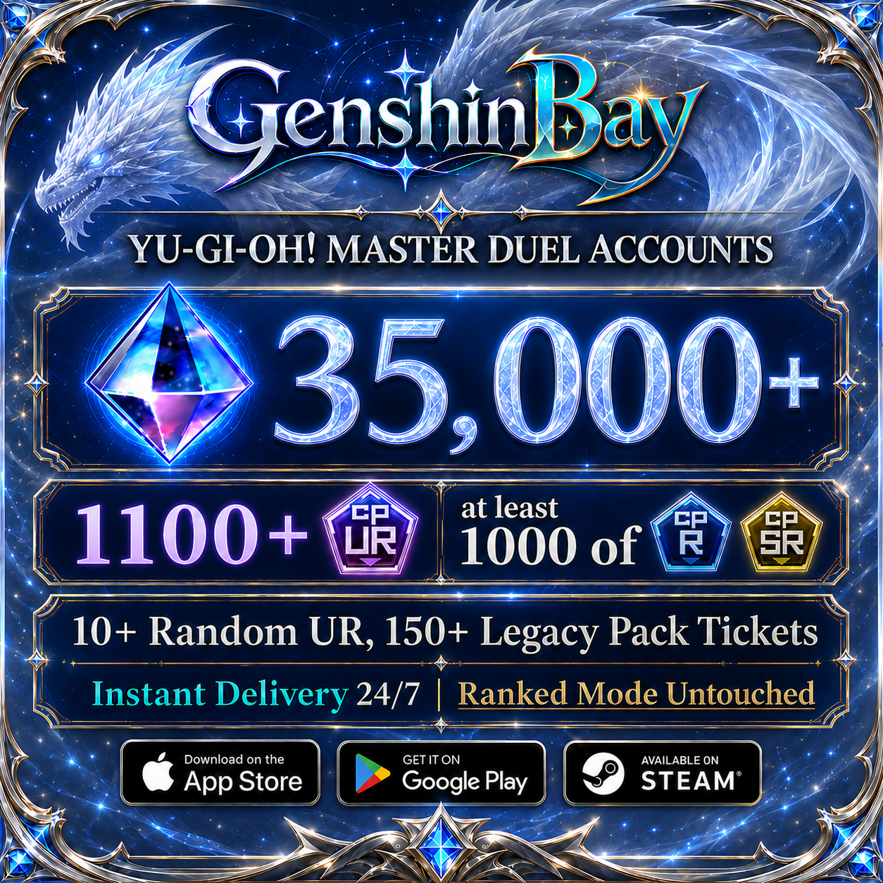 Yu-Gi-Oh! Master Duel Starter Account with 1100+ UR CP [Global]
